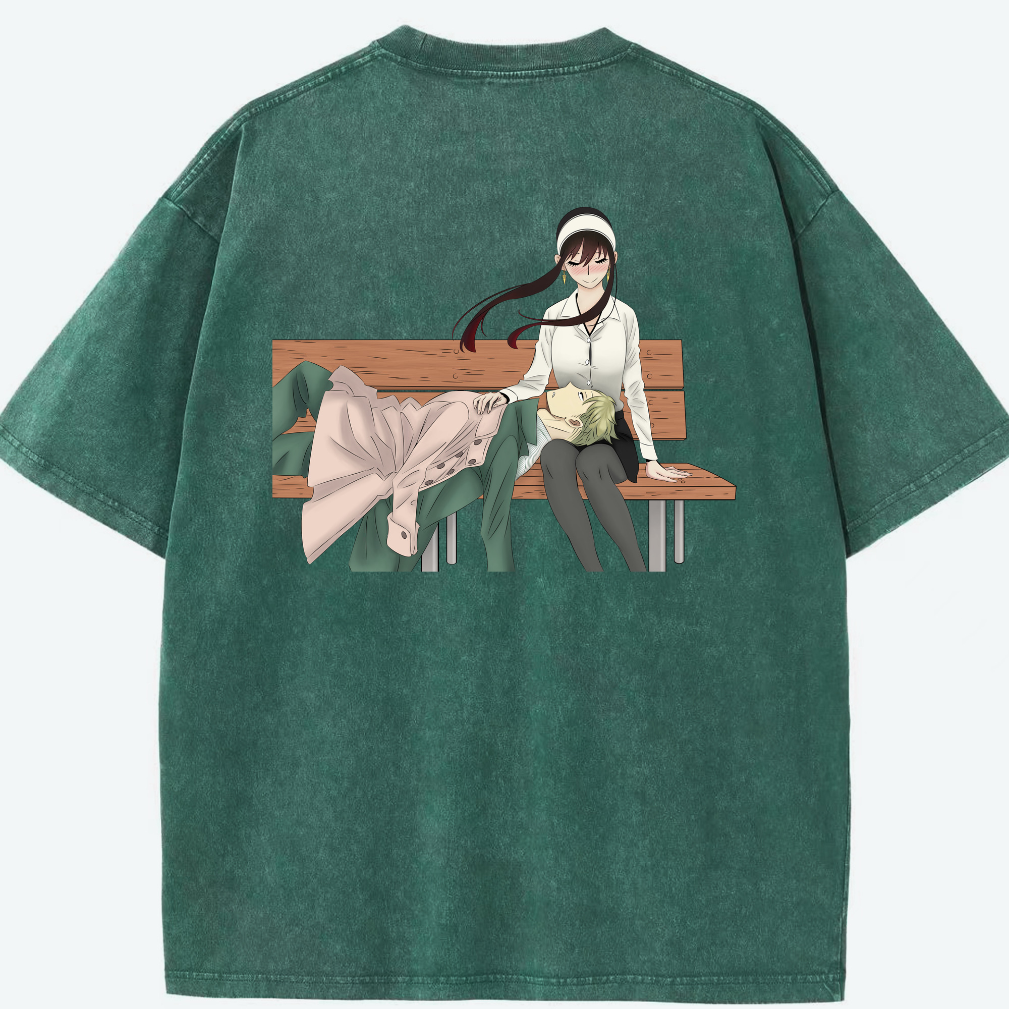 （画像用） SPY×FAMILY间谍家家酒 綿100% ヴィンテージ風 半袖Tシャツ（背面プリント）
